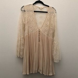 Lace long sleeve sun dress